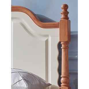 L601#A6L中海式全实木床地.18米1.5主卧现代简约双人床气压储物美