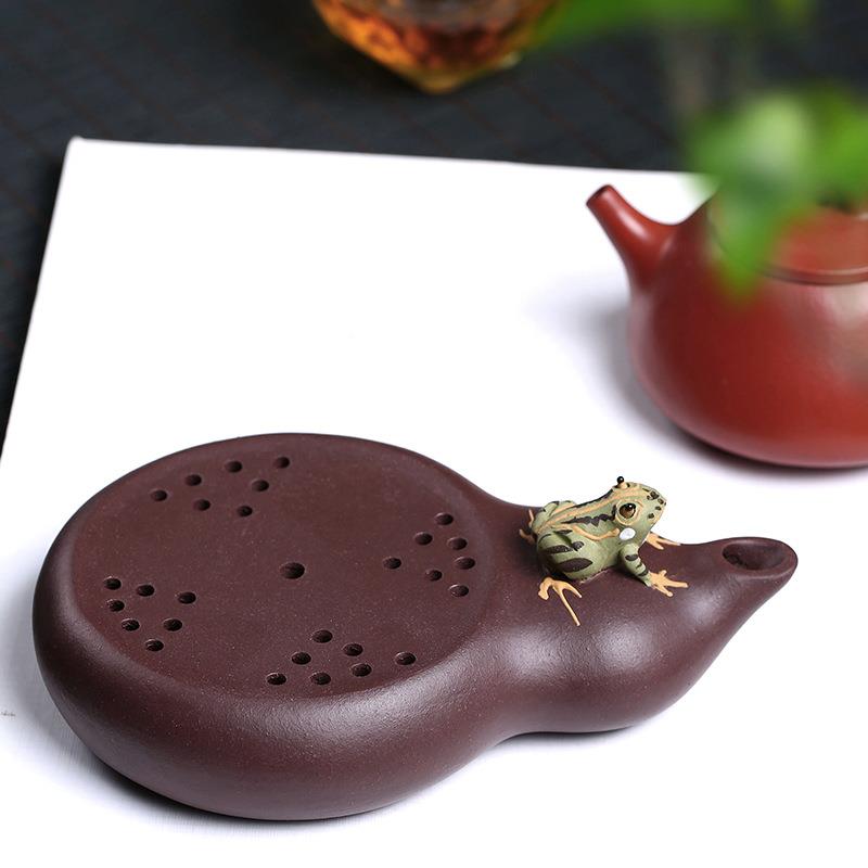 茶壶拖壶紫砂CT006宜兴原手工壶矿承底座垫促销处理葫芦茶具
