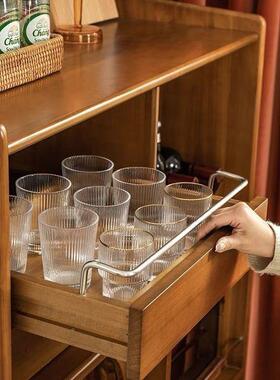 复古中餐边边柜玻璃木茶纳TMP水一体古客实厅玄关靠墙酒柜收储物