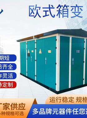 欧式变电站户外400K变VA箱预装箱变组a合型YIE630kv箱式压器高变