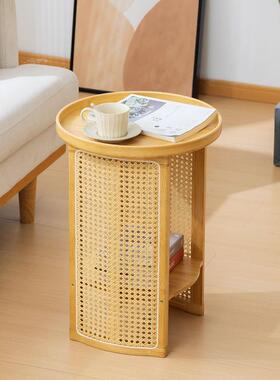 茶日式几客厅家圆形发沙边几现代风格小圆桌子用小户型985休闲小
