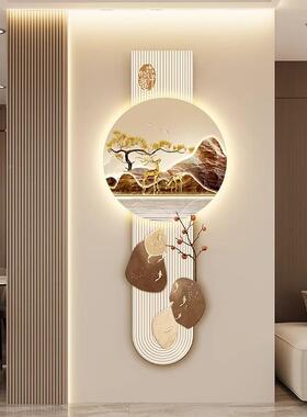 玄关画0225新款入户正对门寓好饰IFS画装LED发光壁画客厅过道挂意