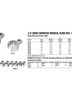 3/8英制12角开口梅BCF20n花手扳头i5/8寸BCF20