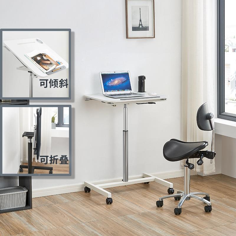 可倾斜升降988电脑桌折桌叠桌站立式移动边桌学习懒桌人床主播演