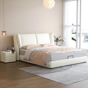 轻奢8现代简约双人床主卧软大床1.米床皮艺床婚床包榻榻米床