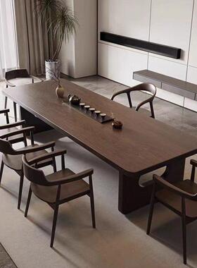 新中式实木原茶桌WNH全套简约阳家用木大板茶台客办公台室会泡茶