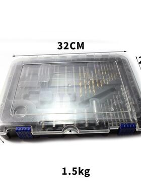 100pc钻头组套麻工花钻建塑UWD工钻木钻扁钻开孔器木工工具盒组合
