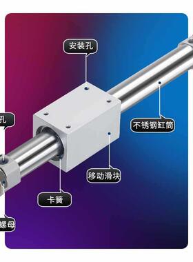 磁偶式气无杆缸RS气动无杆MRMS20-10071114979-150-200250-300-RM