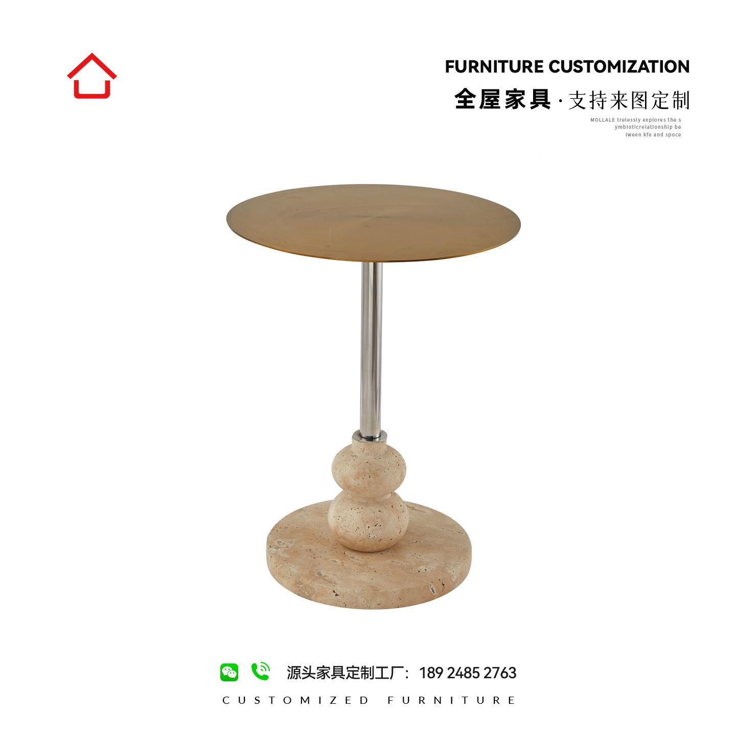 沙厅发椅配天然石2025-8-2大边几酒店别客墅极简风小茶几理石极简