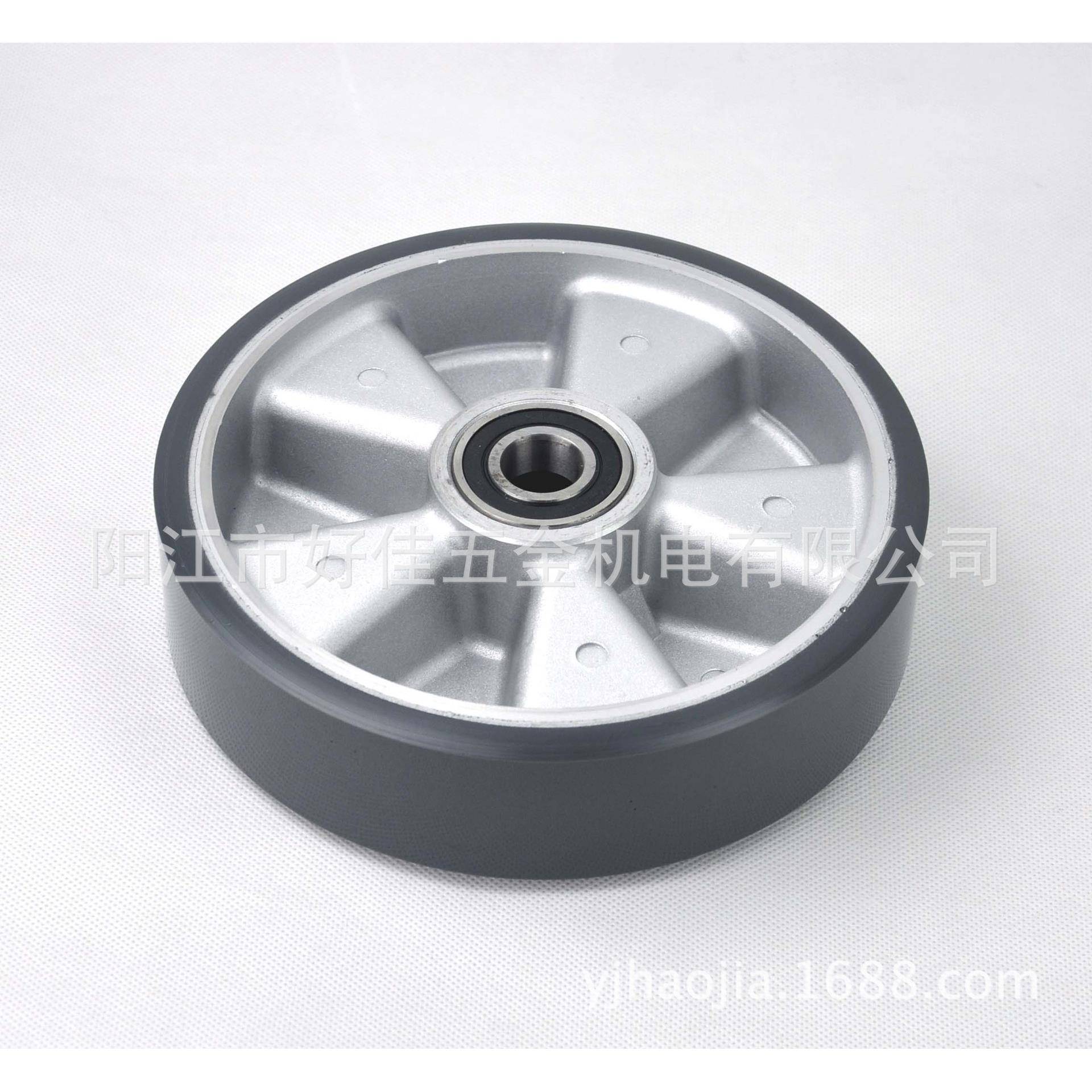 20X5氨0mHJAU2005m重0型铝芯聚脂PU洗地机专用脚轮