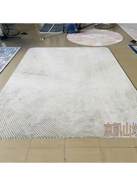 现简约灰色长方格子中式代客厅几沙形发地毯大厅接待茶1306室贵宾