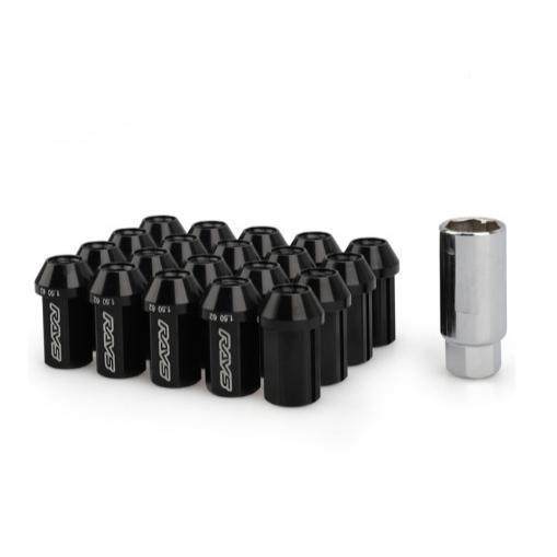 含税轮胎螺母70化75航691空铝合金轻m量16+4防盗螺母Hex19m42mm长