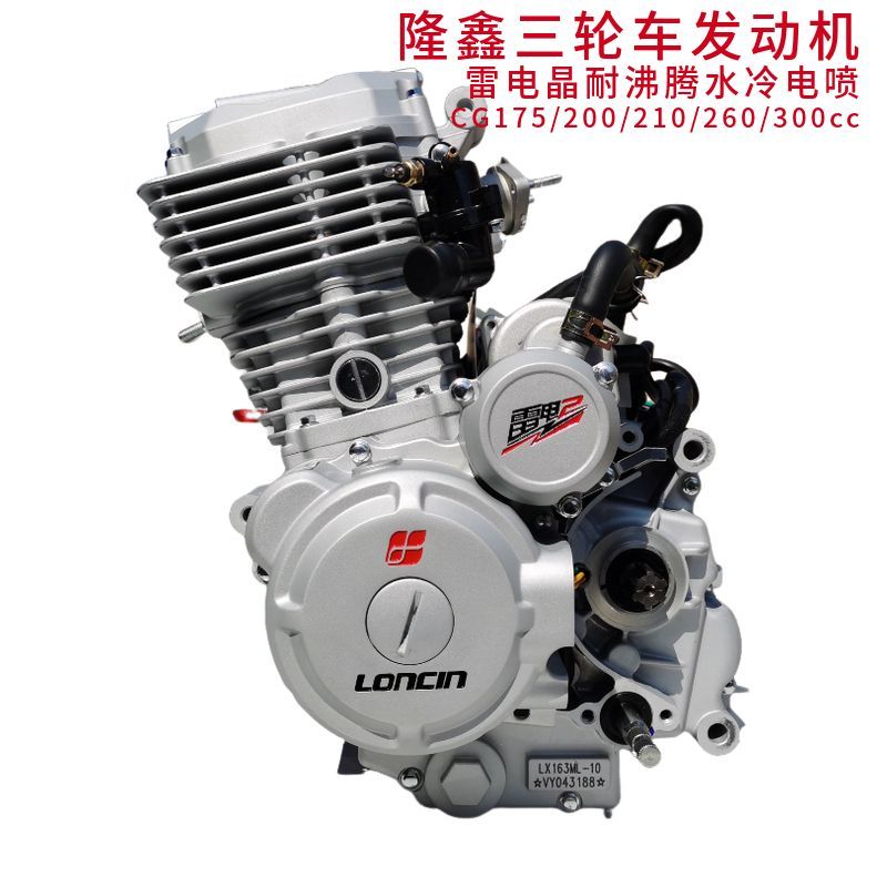 隆鑫原厂雷电二代载重型200 250 300cc三轮摩托车机头水冷发动机
