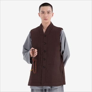 禅佛用品妙庄严修僧服僧衣大小伽兰褂冬具季AEJ保暖棉马夹短款棉