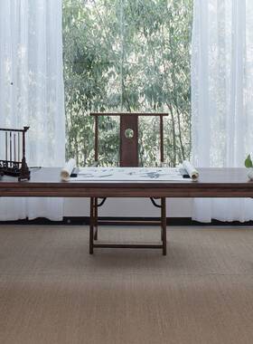 CAFr^新中式木书桌椅办桌家用写字台书法书实公画桌书房家桌具套