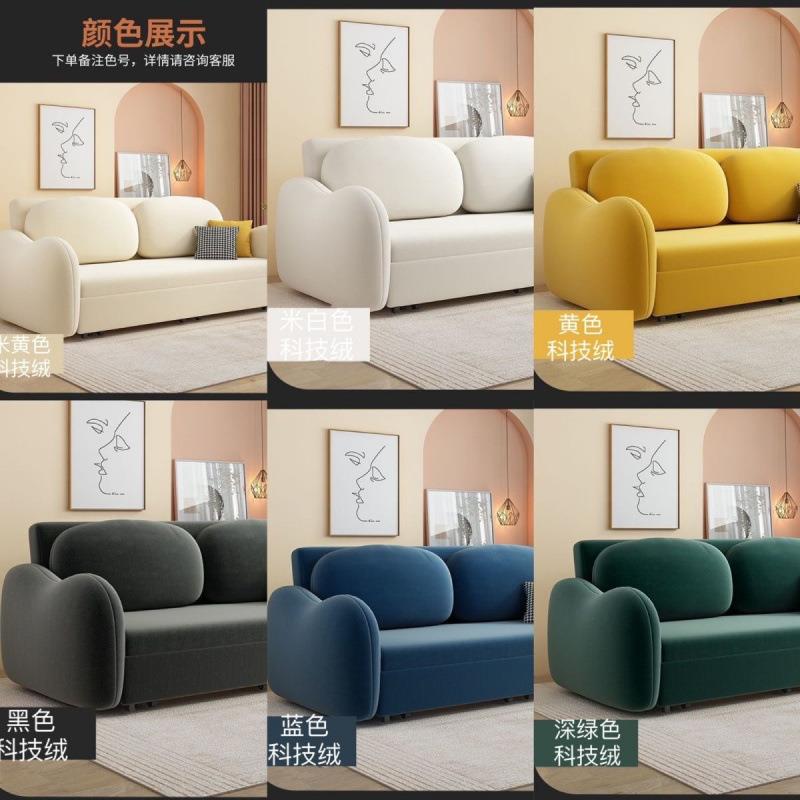 沙发床多能折功叠沙发床储物客厅出租一屋二用新体款奶油风