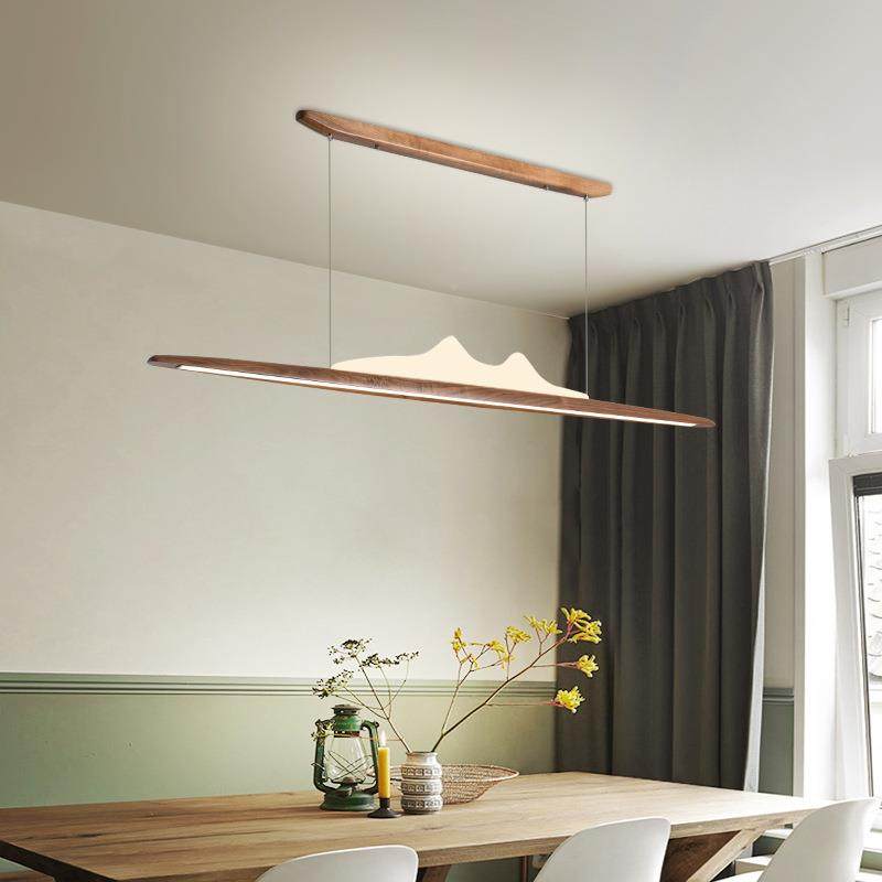 极简新台中式餐黑胡桃木餐桌灯长条业灯厅灯办公77231室吧茶室工,家装灯饰光源,智能吊灯,淘宝优惠券,粉丝福利购,淘宝优惠卷