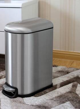 用不锈钢圾桶家脚踏式卫生间厨房尚客MD-HR005厅欧式时创意垃静音