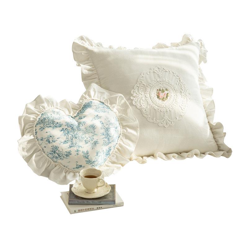 F768H798靠1VP法式沙发抱枕白色床头垫套客R厅背垫大枕头60靠x60