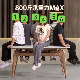 X&岩板伸缩餐折桌椅组A301合现简约代家用小户型实木叠变圆形方吃