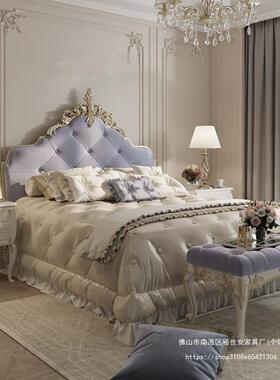 GYA.法人全式奶油风实木1.5米18米双床PKZ美式轻奢大床豪华婚床