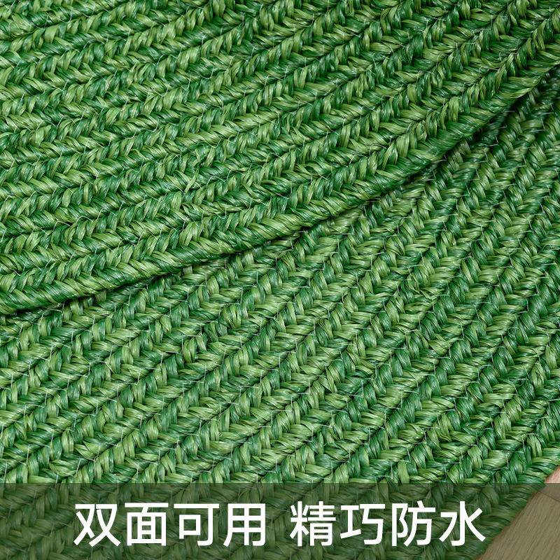 防手工编织外水户圆形地毯露天阳台防潮耐用院型庭垫素叙-草野营