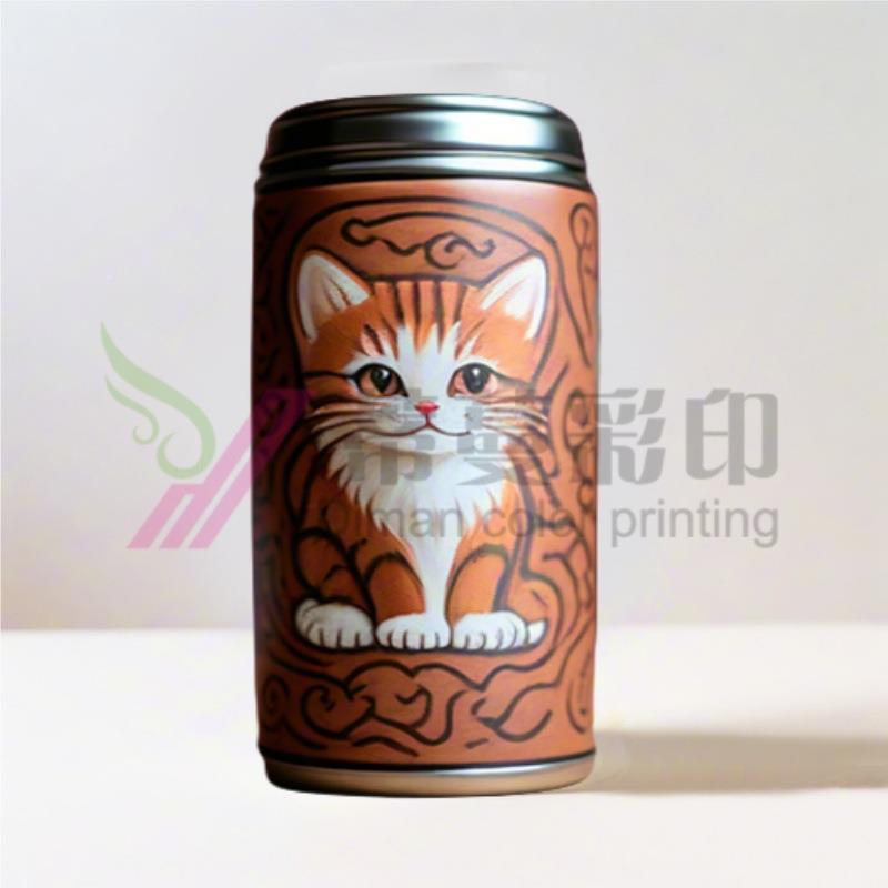 果汁易拉机罐不锈钢彩DM-360B/色瓶喷墨打印V圆形马口铁包装罐U彩