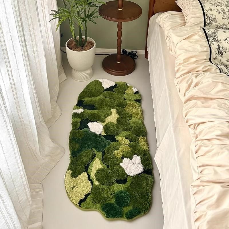 森林苔藓地毯卧室床边毯加厚长条房间主卧床前地垫小清新毛绒脚垫,居家布艺,床边毯,淘宝优惠券,粉丝福利购,淘宝优惠卷