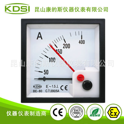 KDSI指针式交流电流表BE-80 AC200/5A带红色指针 可替代6L2