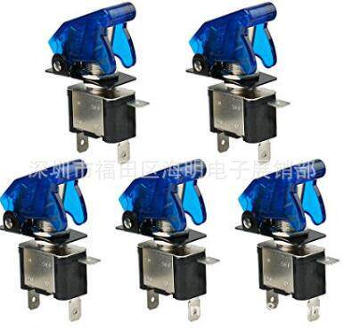 5个一卖12v20A蓝色LED开/关蓝盖货车的拨动开关SPST