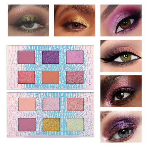 6 Colors Matte Shimmer Eyeshadow Palette 6色哑光珠光眼影盘