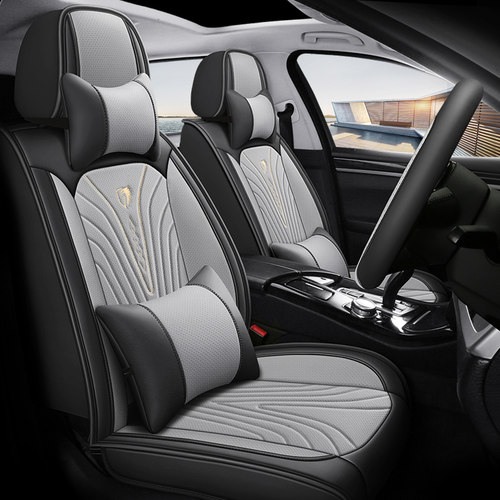 四季通用汽车坐垫全包围座套打孔透气纳帕皮座椅套专用春夏车座垫
