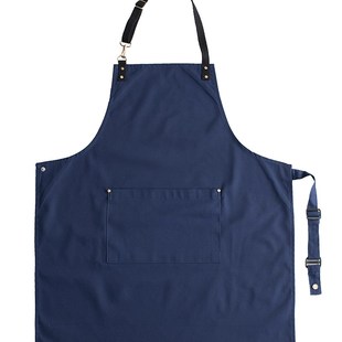 围裙网红服务员女奶茶同款男工作服家用咖啡防水帆布定制LOGO印字