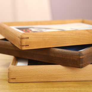 实木照片墙家庭记实相框组合全家福大相框挂墙婚纱照相框洗照片