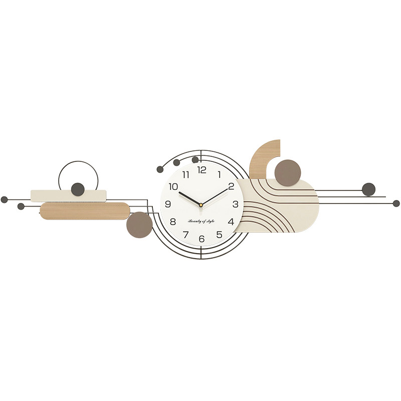 钟表饭厅挂钟客厅2023新款轻奢现代大气网红原木格栅创意时钟挂墙,家居饰品,挂钟,淘宝优惠券,粉丝福利购,淘宝优惠卷