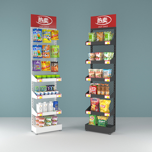 超市小零食货架口香糖置物架端头食品槟榔展示侧架多功能调节挂钩