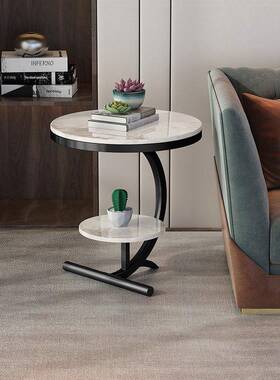 客厅边几艺大理石沙发小茶几铁层阳65821台圆桌床头桌北欧网红双