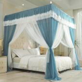 帐双层纱蚊帐蚊5家用公主落地式 202夏季 220325新款 三开门宫廷加密