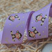 姚明织A带X513丝带2mSHXm小猴印刷子罗5纹带