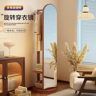 全身穿衣镜功衣架落立pxx8M8T9式镜帽子多能可移动360度地旋转衣