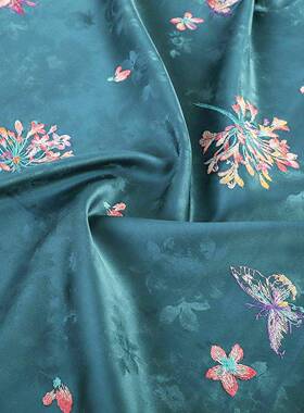 《XX布026清新恋人》新式高精绣花料适舒旗YZN袍裙子服装布中料