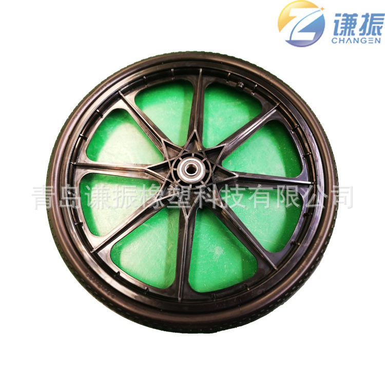 20x1.95塑料实心轮 打鹿车轮子16寸20寸 铝制手推车轮子