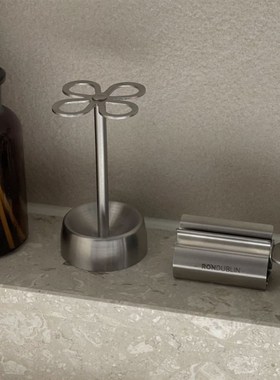 Nati Home不锈钢居家创意花瓣复古收纳架家用座式牙刷架牙膏架