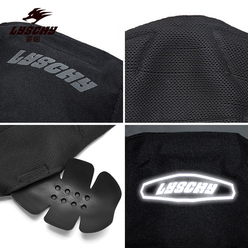 雷翅春夏摩托车护膝短款男女透气防摔机车骑行CE护具装备四季通用