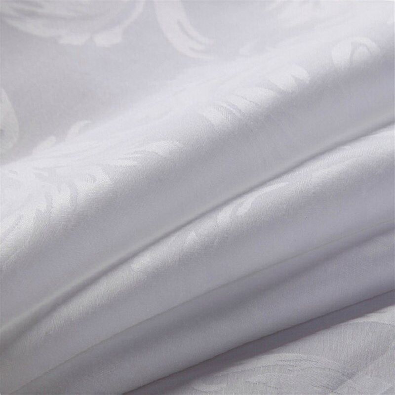 五星级酒店床上用白布料白色纯棉布全棉60支贡缎提花布料床单面料