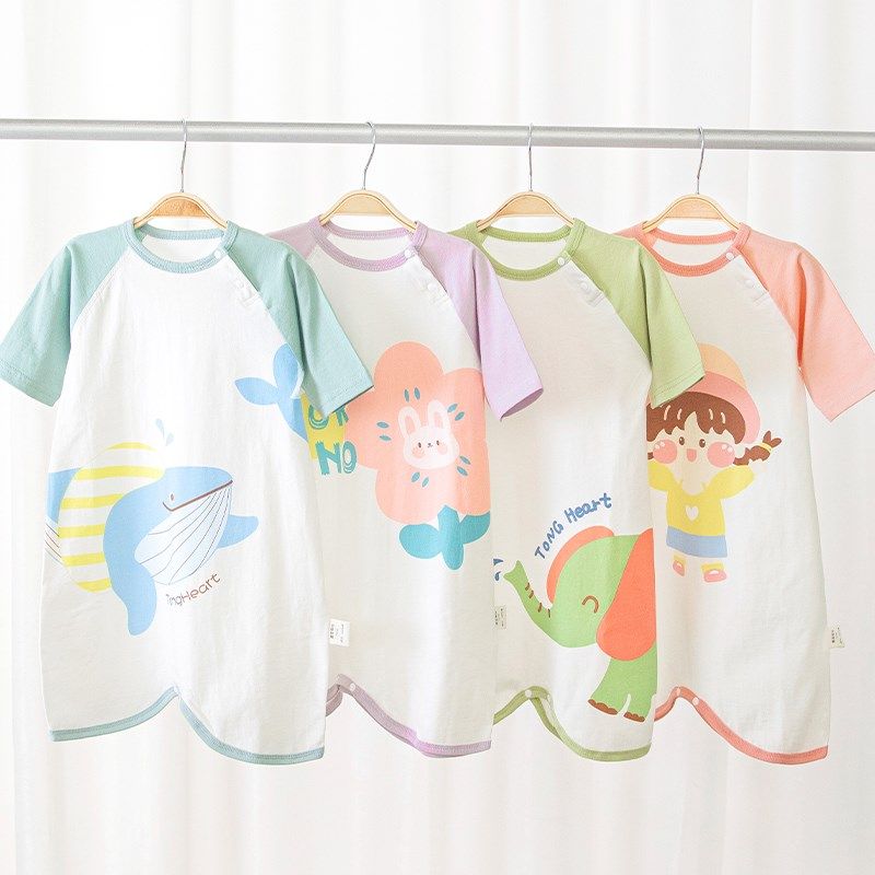 宝宝睡袍夏季薄款纯棉婴儿睡袋防踢被防着凉神器婴幼儿童睡裙睡衣