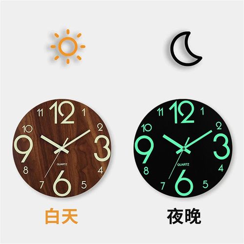 夜光挂钟客厅家用创意装饰挂表2025新款简约现代静音石英钟餐厅