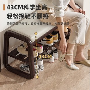 换鞋凳门口家用可坐鞋柜入户门鞋架坐凳一体非实木试衣间长条凳子