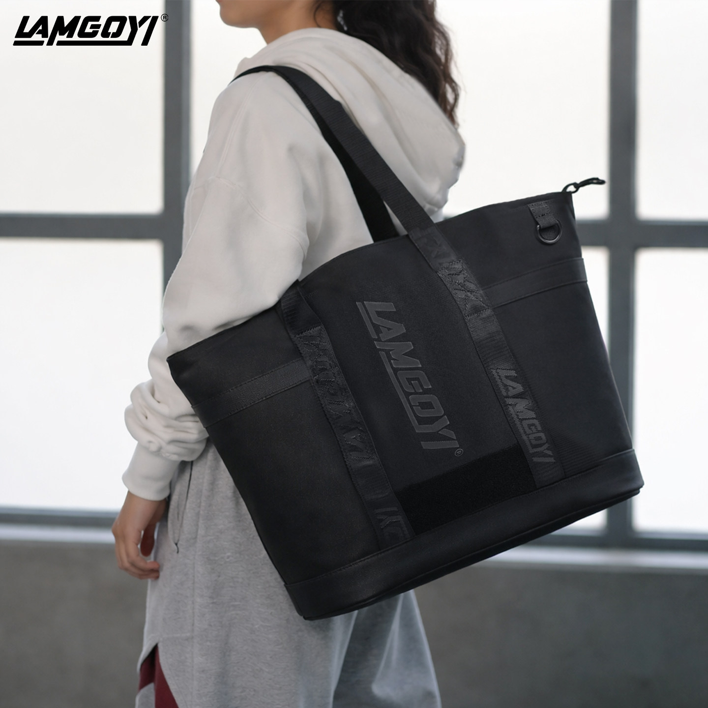 LAMGOYI旅行托特包女大容量男多隔层通勤健身大包包户外干湿分离