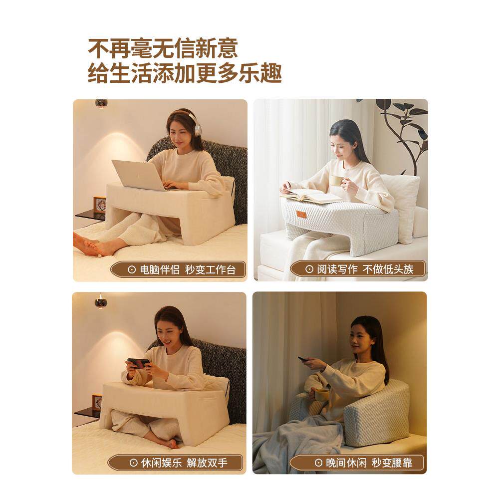 宿舍QVT记本床上脑桌笔可移动小桌子办电公桌家用卧桌室床边学习